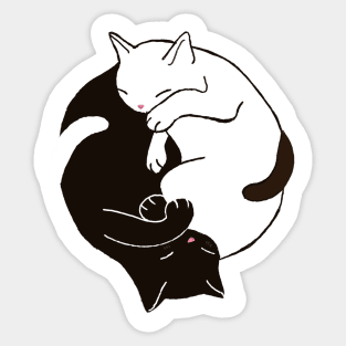 Cute Cat Gift for kitten lovers black and white cat promoting eracism Sticker